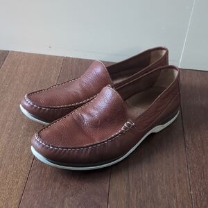 Johnston & Murphy Chestnut Leather Loafers | Men's Size 12